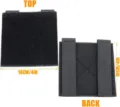 Tactical patch display board MOLLE hook and loop panel black color variant 10cm - 10x10cm / Hanging Square Base (Black)