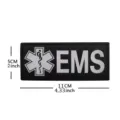 EMS Τακτικό Ιατρικό Μπαλώματα Ανακλαστικό Σήμα 11x5cm για Στολή Αξεσουάρ επίσημο - Ανακλαστική διάσωση EMS / Μικρό Μαύρο