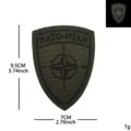 NATO OTAN τακτικό έμβλημα ηθικού στρατιωτικό κεντητό σήμα velcro τακτικό μπάλωμα - NATO Prásino Kato Maúro