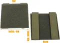 Tactical patch display board MOLLE loop panel for badge and arm patch green 10x10cm - 10x10cm / B00048-2 Hanging Square Base (Green)
