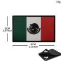 3D PVC Bandera de Mexico Parche Militar Tactico con Gancho y Bucle 8x5cm - P00313-1 Parche de PVC de México Borde Negro