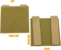 Tactical patch display board with MOLLE webbing and hook backing for military morale patches. - 10x10cm / B00048-3 Hanging Square Base (Khaki)