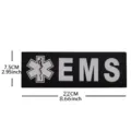 Τακτικό ιατρικό σήμα EMS με ανακλαστικό αστέρι ζωής, ανθεκτικό σήμα velcro. - Ανακλαστική διάσωση EMS / L Μαύρο