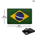 3D PVC bandera de Brasil parche de velcro emblema táctico de goma para mochilas tácticas. - Parche de PVC de Brasil (Sin lado de felpa)