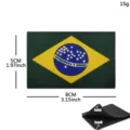 3D PVC Parche Bandera de Brasil Emblema Táctico Militar con Velcro para Mochilas al Aire Libre - P00232-2 PVC Brasil (ángulo recto verde oscuro con lado de bucle)