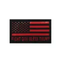 Black Red US Flag Tactical Morale Patch Embroidered Hook And Loop Badge Tactical Gear - American Flag Reflective Patch (Black and Red)