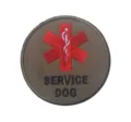 Embroidered Service Dog Patch Red Star of Life Badge Morale Tactical Patch for Pets - V00580-3 Rescue Service Dog (Round Green)