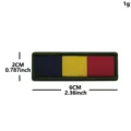 Insignia de parche bordado táctico con diseño de bandera, de 6x2 cm, ideal para equipo militar. - Etiqueta Tejida Larga Azul Amarillo Rojo(Y00146-7)