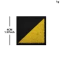 Parche táctico bordado cuadrado velcro insignia moral militar negro amarillo cuatro cm - Bordado Plegado Negro Amarillo(V01900-1)