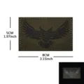 Tactical Owl Morale Patch Embroidered Military Badge Hook and Loop Backpack Emblem - M00436-3 Reflective Diving Owl (Green & Black)