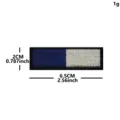 Parche táctico bordado con velcro en la parte posterior, diseño de bloque azul y blanco. - Bordado Largo de Raya Azul Blanca(V01900-2)
