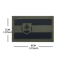 Parche militar táctico bandera Eslovaquia bordado insignia velcro 5x8 cm outdoor - Bandera Eslovaca (Verde Militar)