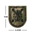 Taktischer Moral-Patch mit lasergeschnittenem Militärmesser-Design und Klettverschluss. - Reflektierendes Spanien MOE Spezialeinsätze (M00418-1)