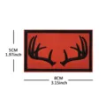 Toppa tattica da caccia all'aperto corna di cervo ricamate rosso e nero 5x8cm patch - Arancione