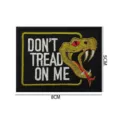 Tactical embroidered snake patch Don't Tread on Me morale badge for backpack hat 8x5cm - Square Snake Head (V01768-1) / Black and Green Mix