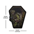 Military tactical coffin embroidered patch featuring skeleton infantry design with hook. - Printed Tactical Soldier (5# Irregular Backpack)