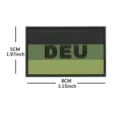 Toppa Tattica in PVC Bandiera Tedesca DEU Distintivo in Gomma con Velcro per Zaino - Toppa Germania DEU (Verde)