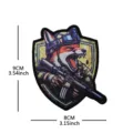 Taktischer Fuchs Aufnäher Moral Patch Militär Klettverschluss Aufnäher Abzeichen 9x8cm - Bedruckter Taktischer Fuchs (Rechts Schutzbrille 2#)