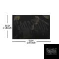 Lasergeschnittener reflektierender taktischer Aufnäher, Tarn-Moral-Abzeichen für Rucksack. - Art Font gang shit (M00440-1) / Schwarze Tarnung + Schwarz