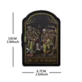 Military style tactical embroidered patch detail featuring skull infantry graphic. - Printed Tactical Soldier (3# 2 Wounded)