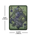 Tactical Gorilla Ace of Spades Morale Patch Military Hook and Loop Badge for Outdoor Bags - Printed Tactical Gorilla (Spade A Green)