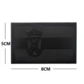 Serbia flag laser cut reflective IR tactical morale patch hook and loop badge 5x8cm - M00257-2 Reflective Serbia (Pure Black)