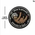 Round embroidered sloth patch tactical badge apparel clothing accessory badge applique 7.8cm - Tree-Climbing Raccoon (Black Round)