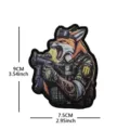 Taktischer Fuchs Moral Patch Bestickte Klettflaeche Abzeichen fuer Rucksack Ausruestung - Bedruckter Taktischer Fuchs (Kopf Links 1#)