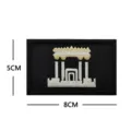 Embroidered patch tactical badge appliques clothing backpack DIY decorative accessory - Wordless Palace / Black with White Letters
