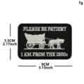 Classic 1900s vintage horse carriage embroidered morale patch tactical badge iron on - From 1900 (Black Fabric White Text) / Black