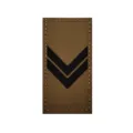 Parche de rango militar táctico de tela de nylon, base caqui con insignia de cheurón negro para uniforme. - Parche de Rango Militar Cortado a Láser (Estilo 2) - L00004-2