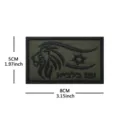 Israeli Star of David Lion Embroidery Patch Tactical Military Morale Badge Applique - Army Green Black
