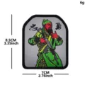 Tactical morale patch embroidery badge military backpack hook and loop accessory design. - Guan Yu Gray Background Style