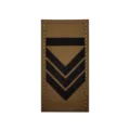 Parche de rango militar táctico de nailon caqui insignia bordada para uniforme - L00004-6 Rango militar cortado con láser (6)