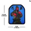 Tactical Morale Patch Embroidered Badge Military Hook and Backing Gear Army Decor 8.5x7cm - Guan Yu Blue Background Style