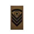 Parche de rango militar táctico de nailon caqui negro insignia accesorio de uniforme - L00004-8 Rango militar cortado con láser (8)