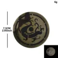 Round tactical dragon totem morale patch with IR reflective design, 7.5cm velcro badge. - Han Dragon Flag Round Style(M00458-3) / Camouflage