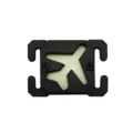 Langlebige ABS Kunststoff Taktische Koffer Schnalle mit Leuchtendem Flugzeug Motiv - Flugzeug / 1 Stück Packung (4.8x3.5cm) / Leuchtendes Weiß