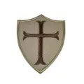 Toppa tattica militare scudo crociata croce ricamata distintivo morale all'aperto - Crociato Templare / Kaki