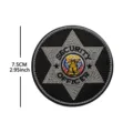 Security Officer Tactical Patch Embroidered Badge Uniform Accessory 7.5cm Round Patch - Round Grey / Gray