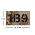 Parche moral militar táctico con diseño de camuflaje digital y código numérico de llamada. - Camuflaje Desierto 1B9