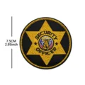 Embroidered security officer patch tactical uniform badge round patch with hook loop 7.5cm - Round Yellow / Yellow