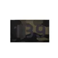 Parche táctico moral con números reflectantes 1139, ideal para equipamiento militar. - Camuflaje Negro 1B9