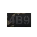 Parche moral táctico con fondo de camuflaje y código digital reflectante para uso nocturno. - Camuflaje Negro 4B9
