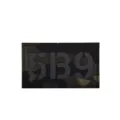 Parche táctico moral con fondo de camuflaje y código numérico 5B9 para el equipo militar - Camuflaje Negro 5B9