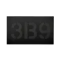 Parche moral táctico negro número reflectante IR 3139 insignia militar brazalete identificación nocturna - Negro Sólido 3B9