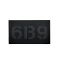 Parche táctico negro con código 6B9, insignia militar de infrarrojos para equipamiento y equipo. - Negro Sólido 6B9