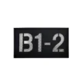 Parche táctico reflectante con código de llamada B1-2, insignia moral negra infrarroja. - B1-2
