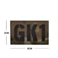 Parche táctico moral con código digital GK1, diseño de camuflaje, insignia de equipo resistente. - GK1