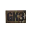 Parche moral táctico con diseño de distintivo GK3, tela de camuflaje duradera para equipamiento. - GK3
